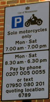 Westminster Motorcycle Parking