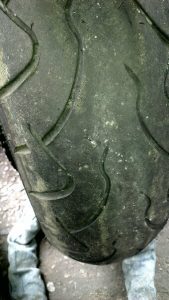 Rear tyre puncture hole