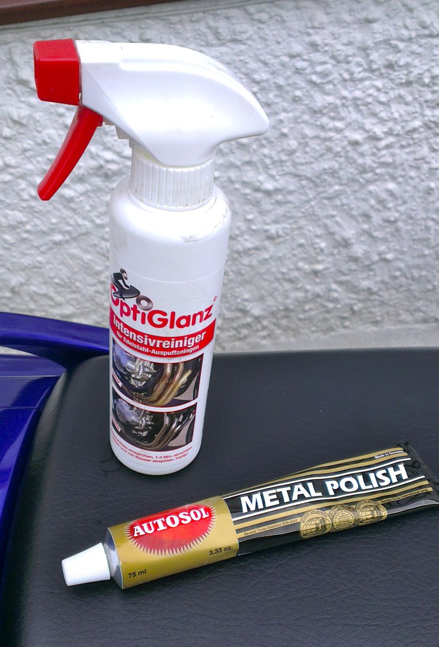 Downpipe Cleaner Face Off OptiGlanz vs AutoSol Beginner Biker Adventures