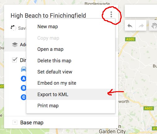 Google My Maps Export to KML