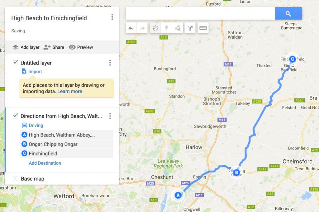 Google My Maps Plot Route