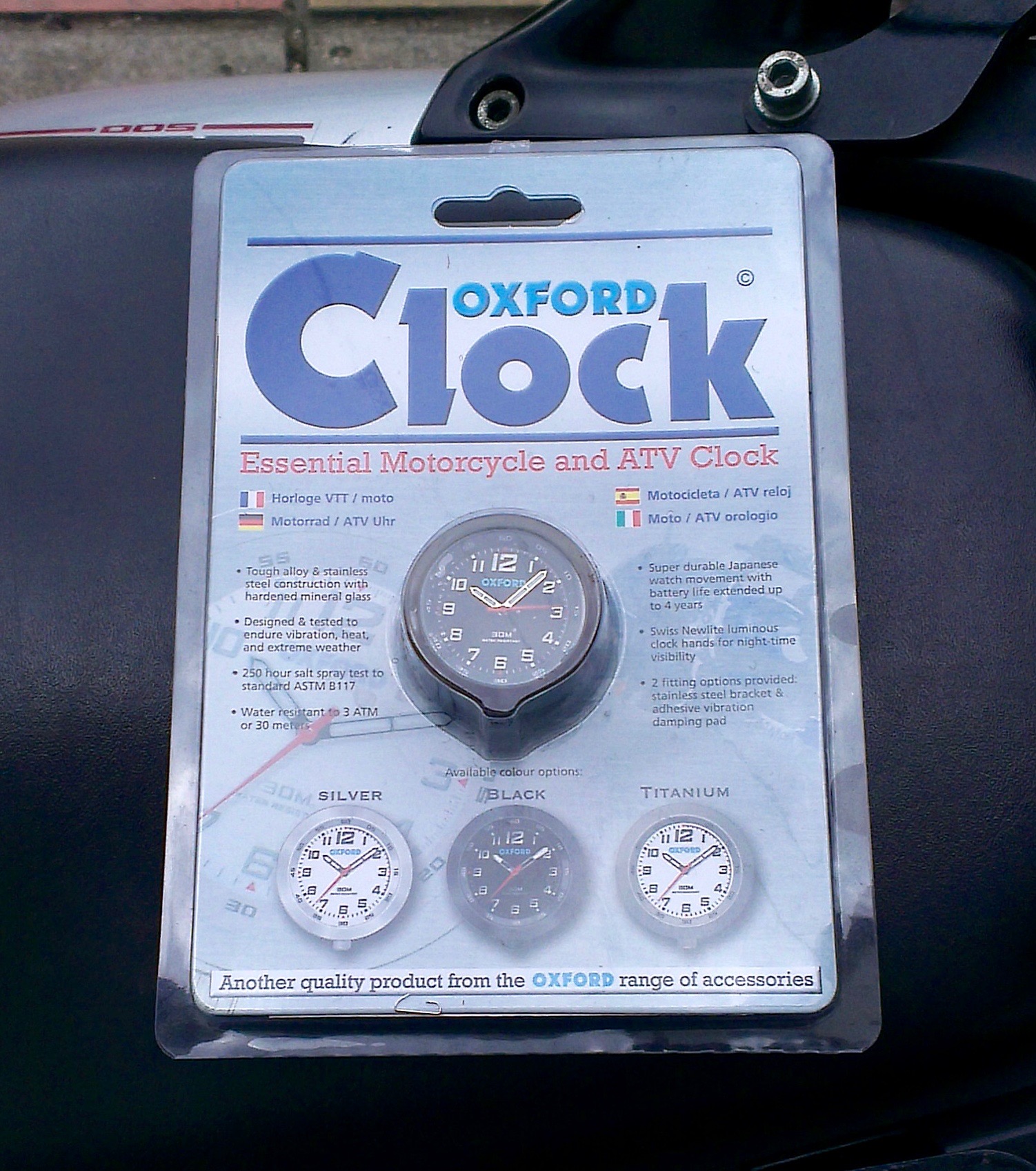 Oxford Analog Motorcycle Clock Review and Test Beginner Biker Adventures