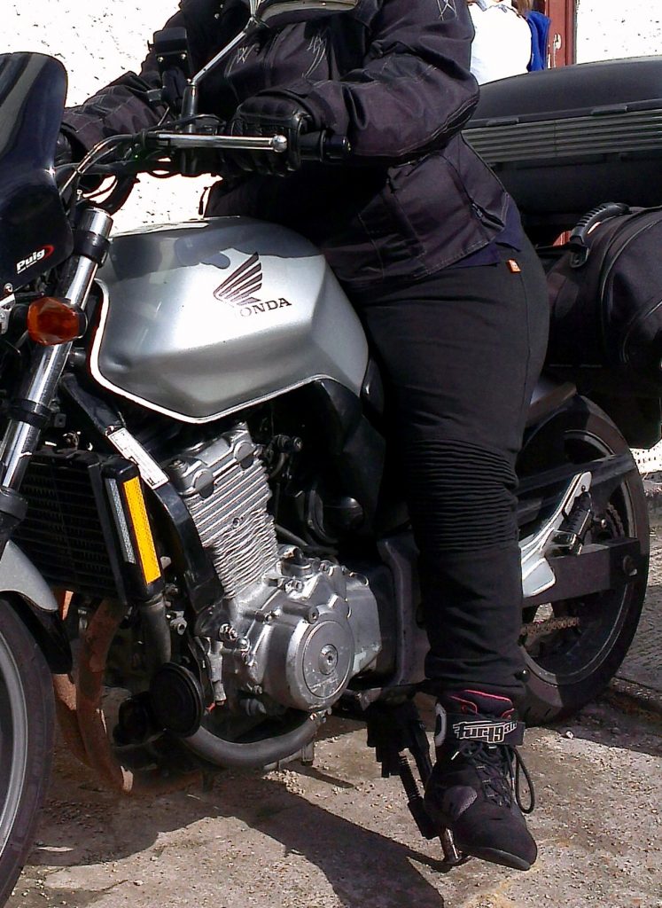 MotoGirl Ribbed Knee Leggings Short Full Kevlar Motorcycle Jeans