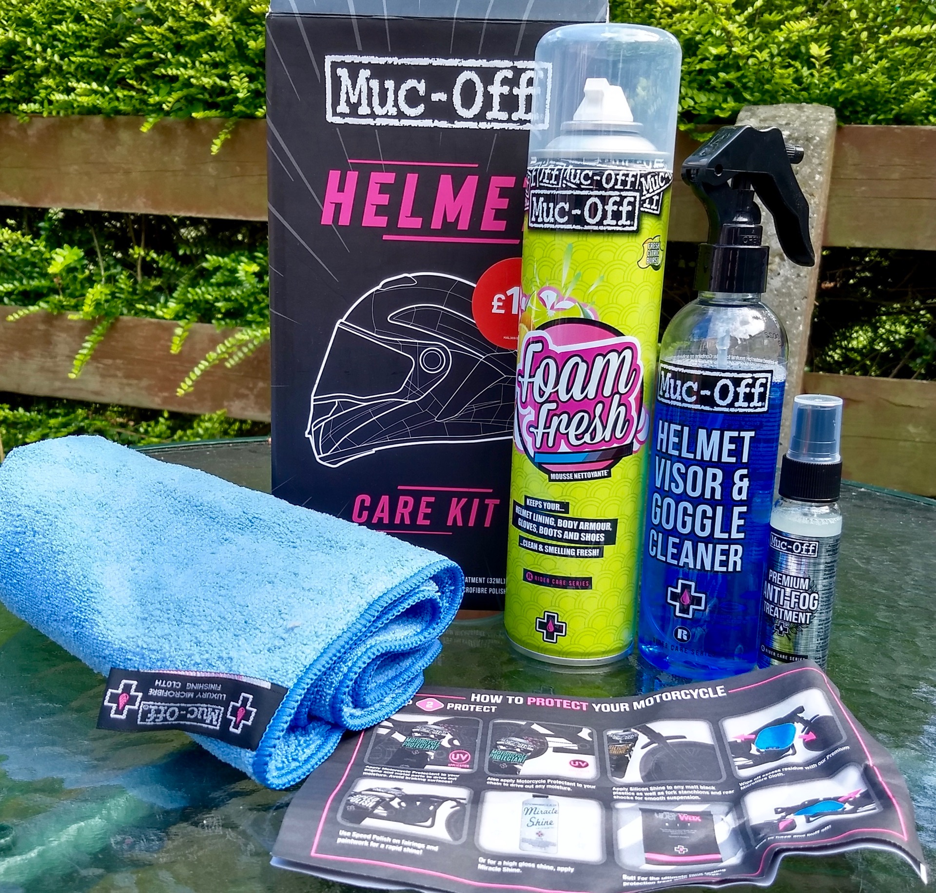 Clean your Lid with the MucOff Helmet Care Kit Review Beginner Biker Adventures