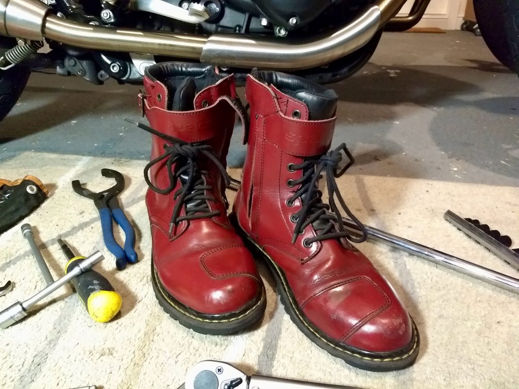 Spada Pilgrim Grande Cherry Red Motorcycle Boots