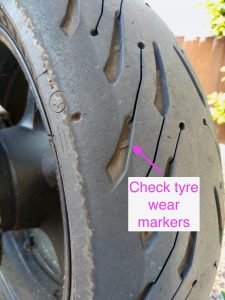 Motorcycle MOT checklist - tyres