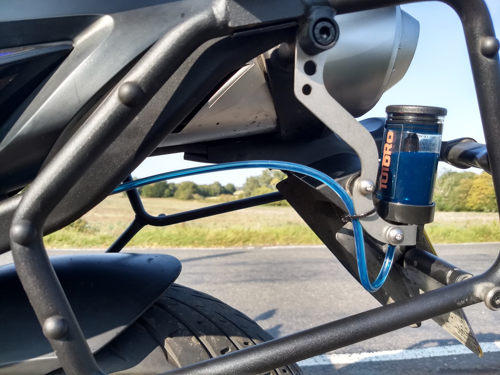 Tutoro Trek Auto Motorcycle Chain Oiler Review Beginner Biker Adventures