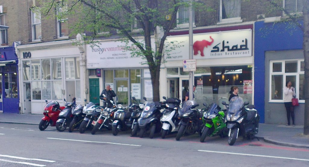 London motorcycle parking