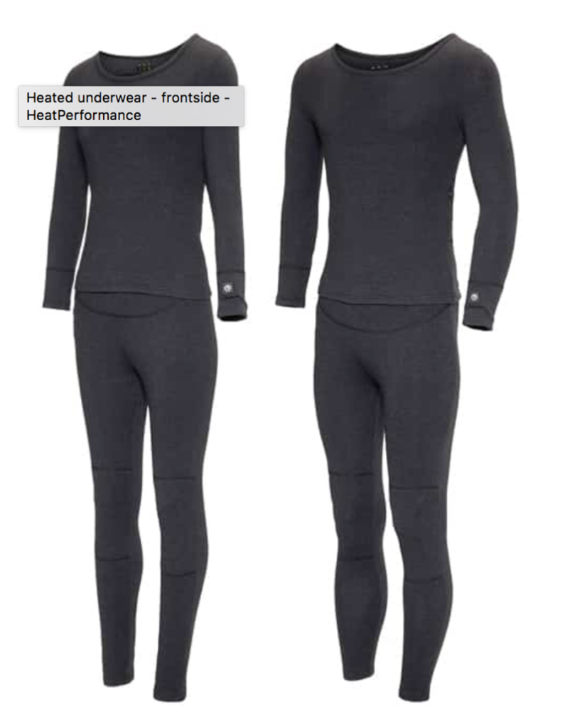 Heated underwear and base layers