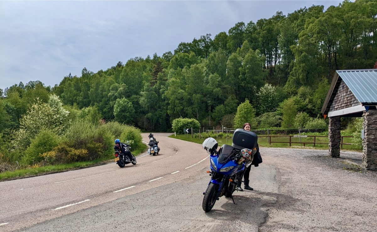 Off to the Isle of Skye on a Harley Davidson Roadking. 